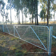 Estándar australiano 12 &#39;n Brace Mesh Farm Stay Gate con bisagras